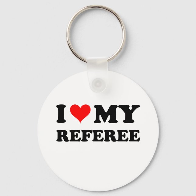 I Love My Referee Key Ring (Front)