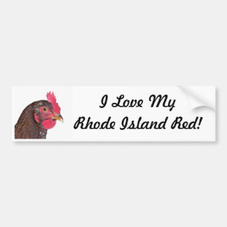 "I Love My Rhode Island Red" Bumper Sticker