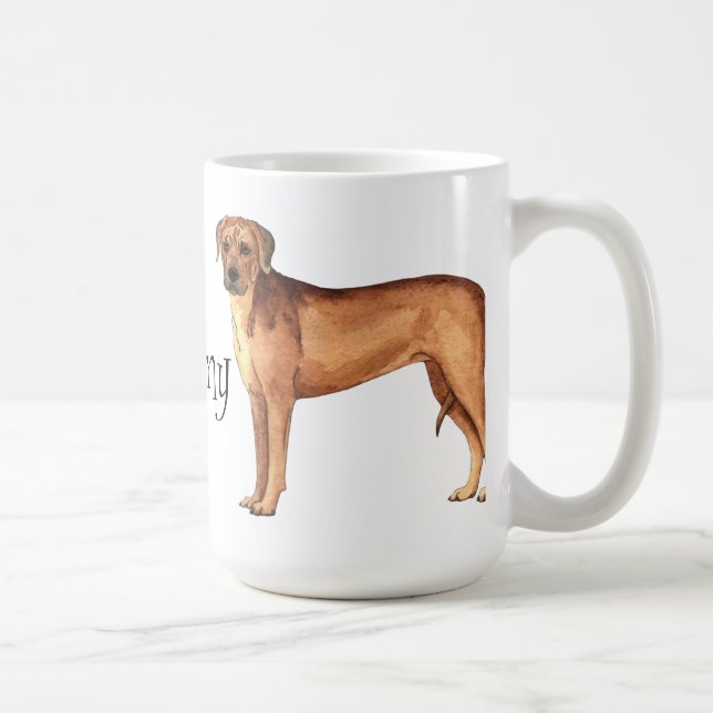 I Love my Rhodesian Ridgeback Coffee Mug (Right)