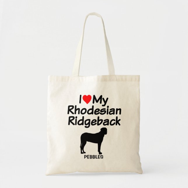 I Love My Rhodesian Ridgeback Dog Bag (Front)
