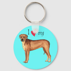I Love my Rhodesian Ridgeback Key Ring