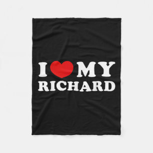 I Love My Richard, I Heart My Richard  Fleece Blanket