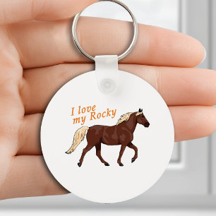 I Love My Rocky Mountain Horse Key Ring