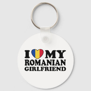 I Love My Romanian girlfriend Key Ring
