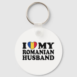 I Love My Romanian Husband Key Ring