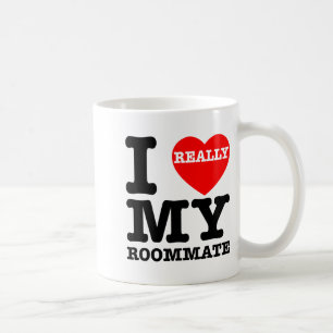 I Love My Roomate Heart Funny Party Gifts Valentin Coffee Mug
