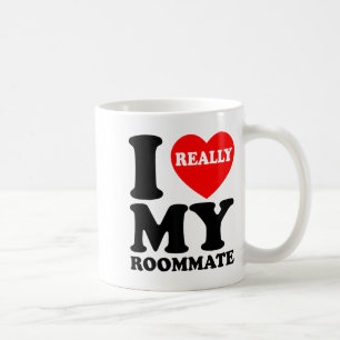 I Love My Roomate Heart Funny Party Gifts Valentin Coffee Mug