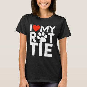 I Love My Rottie Rottweiler Heart Dog T-Shirt