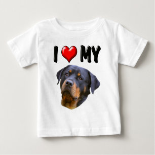 I Love My Rottweiler 3 Baby T-Shirt