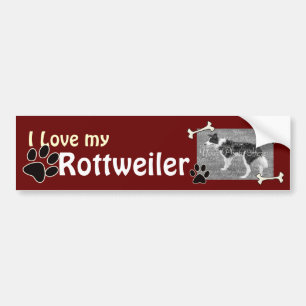 I love my Rottweiler Bumper Sticker