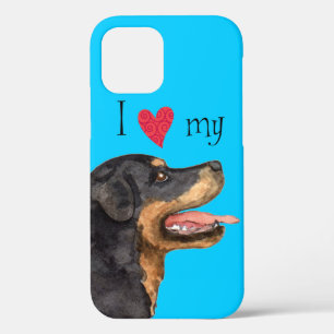 I Love my Rottweiler iPhone 12 Case