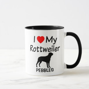I Love My Rottweiler Dog Mug