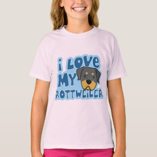 I Love My Rottweiler Girl's Ringer T-Shirt