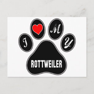 I love my Rottweiler. Postcard