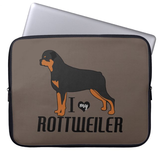 I Love my Rottweiler Rottie Dog  Laptop Sleeve (Front)