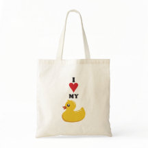 I Love My Rubber Duck Tote Bag
