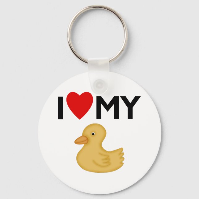 I Love My Rubber Ducky Key Ring (Front)