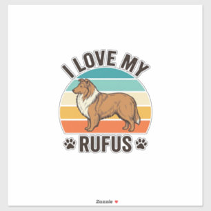 I Love My Rufus Vintage Dog Design_1