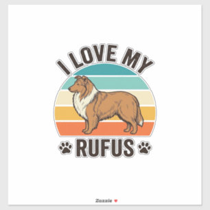 I Love My Rufus Vintage Dog Design_1