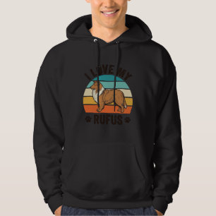 I Love My Rufus Vintage Dog Design_1 Hoodie