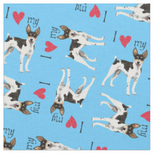 I Love my Russell Terrier Fabric
