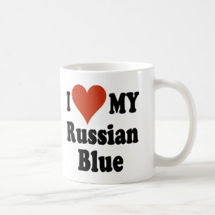 I Love My Russian Blue Cat Merchandise Coffee Mug