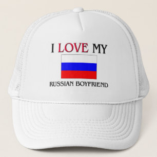 I Love My Russian Boyfriend Trucker Hat