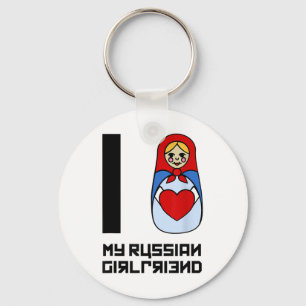 I Love My Russian Girlfriend Matrioszka _1 Key Ring