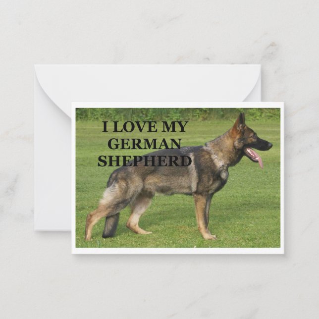 I love my sable german shepherd card (Front)