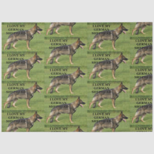 I love my sable german shepherd tissue paper