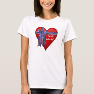 I love my sailor boy Heart with ribbon T-Shirt
