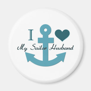 I Love My Sailor Husband Magnet