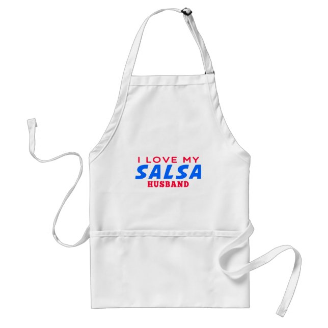 I Love My Salsa Husband Standard Apron (Front)