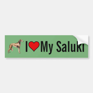 I Love My Saluki Dog Bumper Sticker