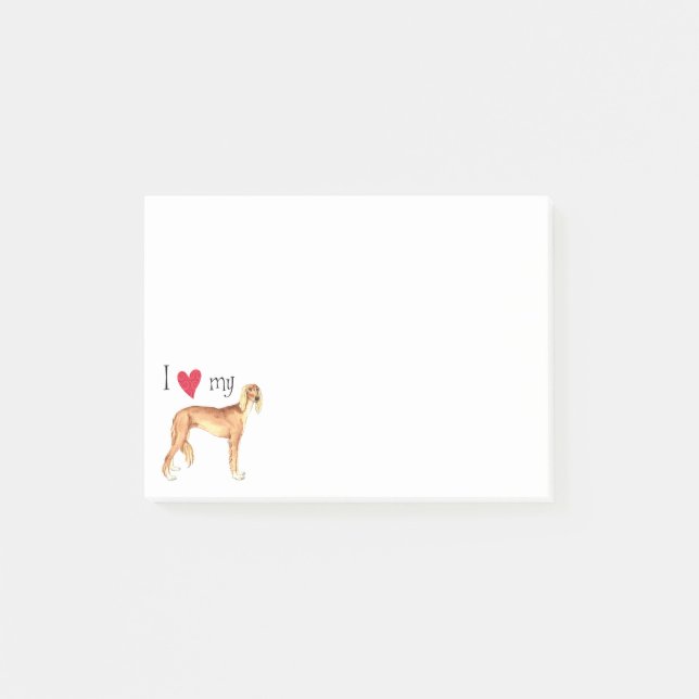 I Love my Saluki Post-it Notes (Front)