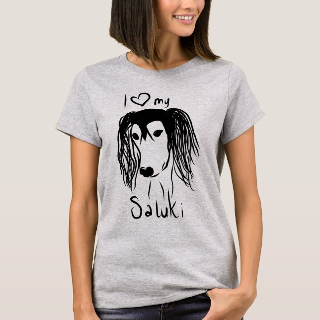 I love my saluki T-Shirt (Front)