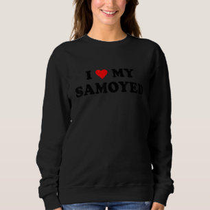 I Love My Samoyed Dog retro vintage design Sweatshirt