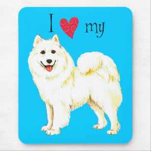 I Love my Samoyed Mouse Pad