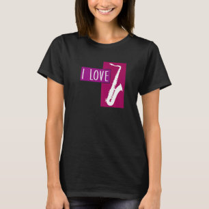 I love my saxophone modern saxophone graphic T-Shirt