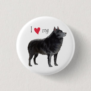 I Love my Schipperke 3 Cm Round Badge