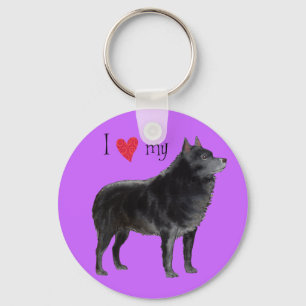 I Love my Schipperke Key Ring
