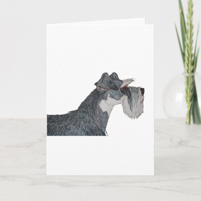 I Love My Schnauzer Card (Front)