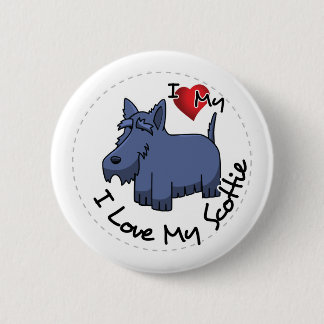 I Love My Scottie Dog 6 Cm Round Badge