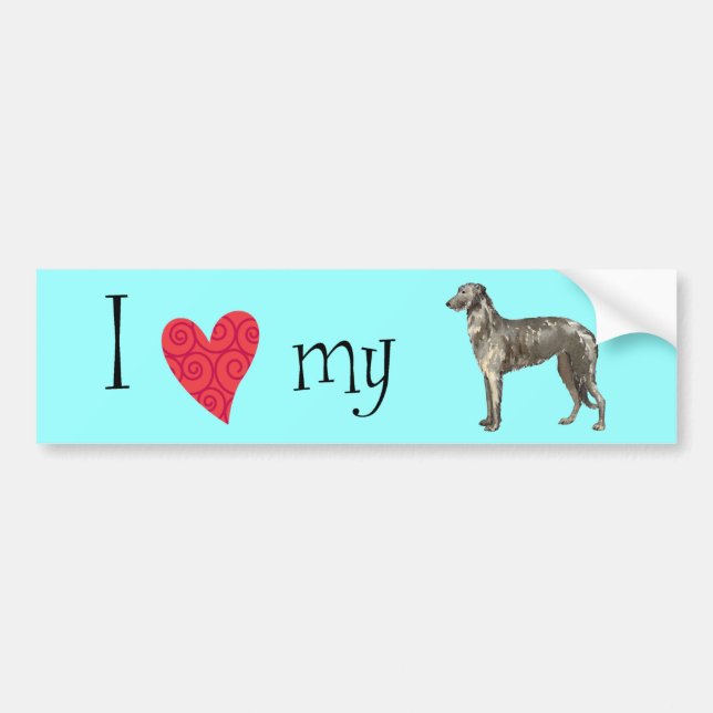 I Love my Scottish Deerhound Bumper Sticker (Front)