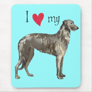 I Love my Scottish Deerhound Mouse Pad