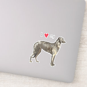 I Love my Scottish Deerhound Vinyl Sticker
