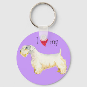 I Love my Sealyham Terrier Key Ring