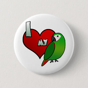 I Love my Severe Macaw Button