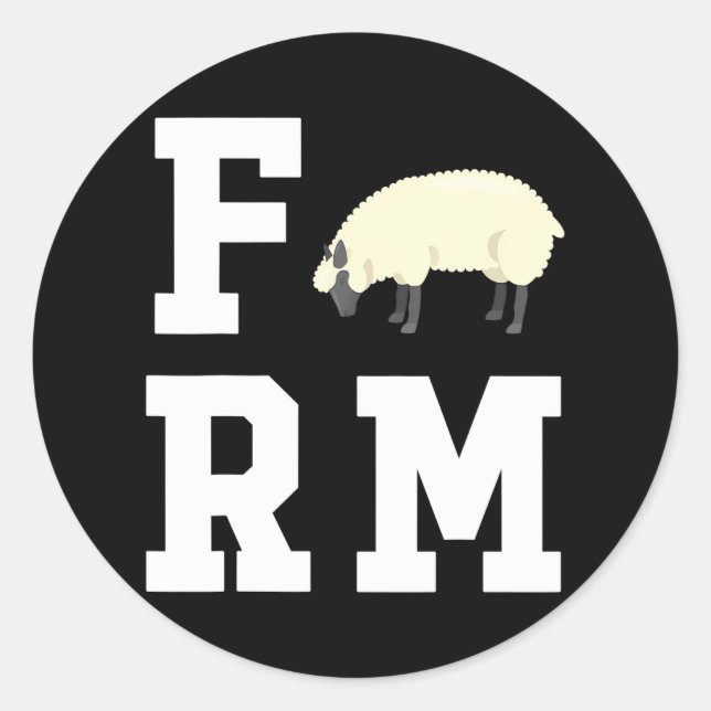 I Love My Sheep Lamb Lover Farm Classic Round Sticker (Front)