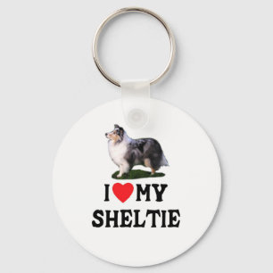 I Love My Sheltie Key Ring